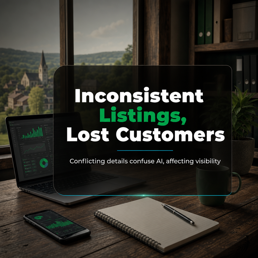 MidDevon Digital social visual: Inconsistent Listings, Lost Customers